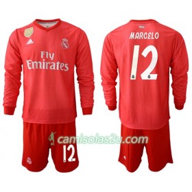 Camisolas de Futebol Real Madrid Marcelo 12 Criança Equipamento 3ª 2018/19 Manga Comprida